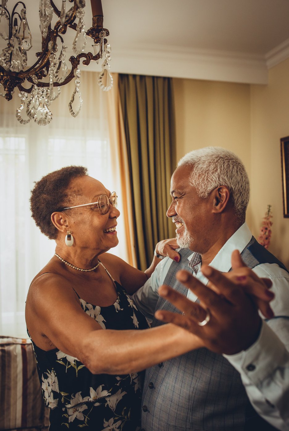 Lovely Elderly Couple Dancing 